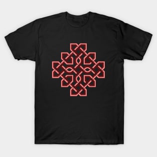 Celtic Cross Weaved Red T-Shirt